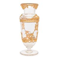 A French Neoclassical Style Gilt Metal Mounted Glass Vase