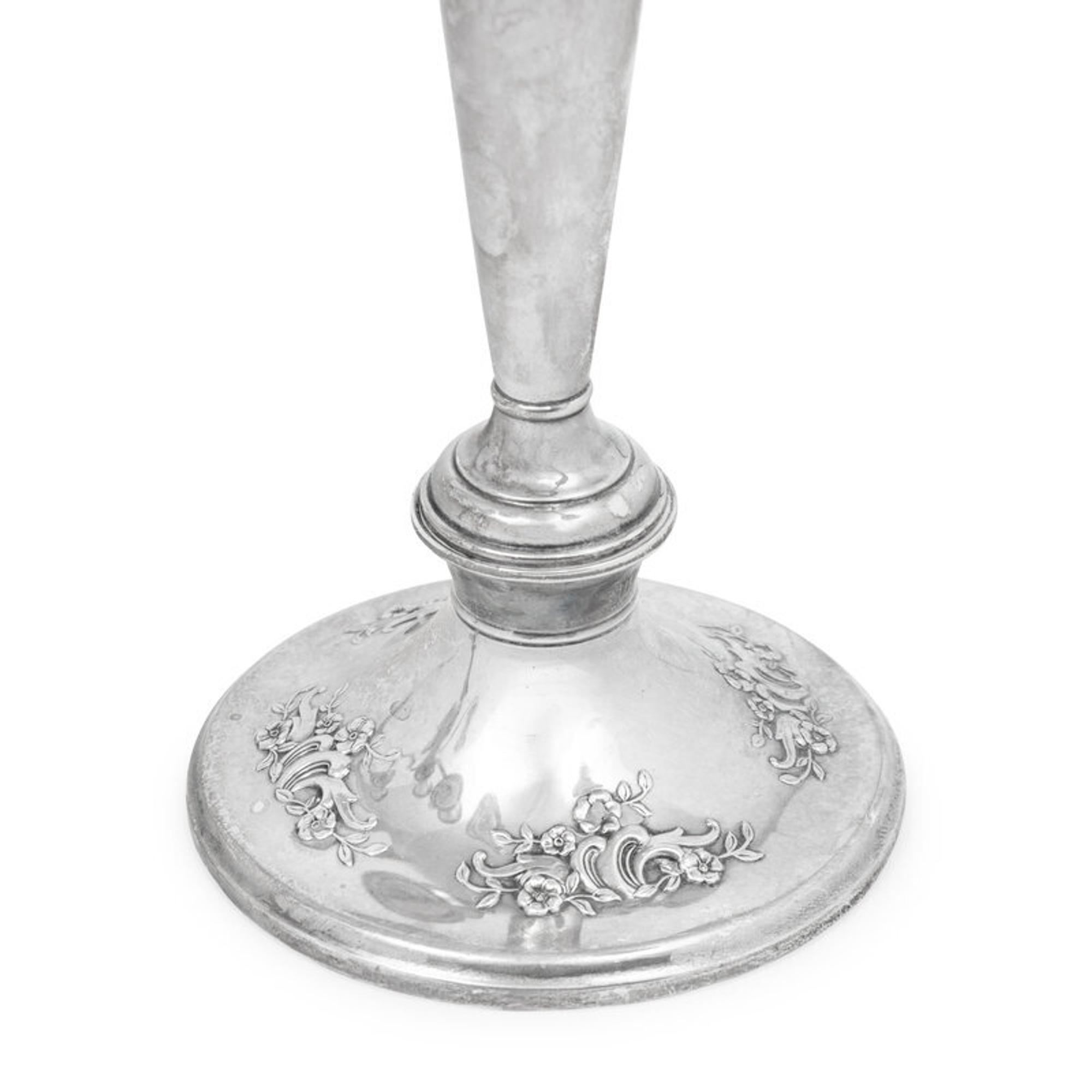 A Pair of American Silver Five-Light Candelabra