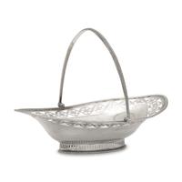 A George III Pierced Silver Lozenge-Form Sugar Basket