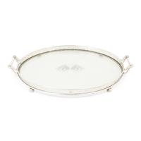 An American Silver Mounted Cut Glass Tray