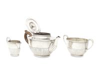 A Victorian Silver Three-Piece Tea Service