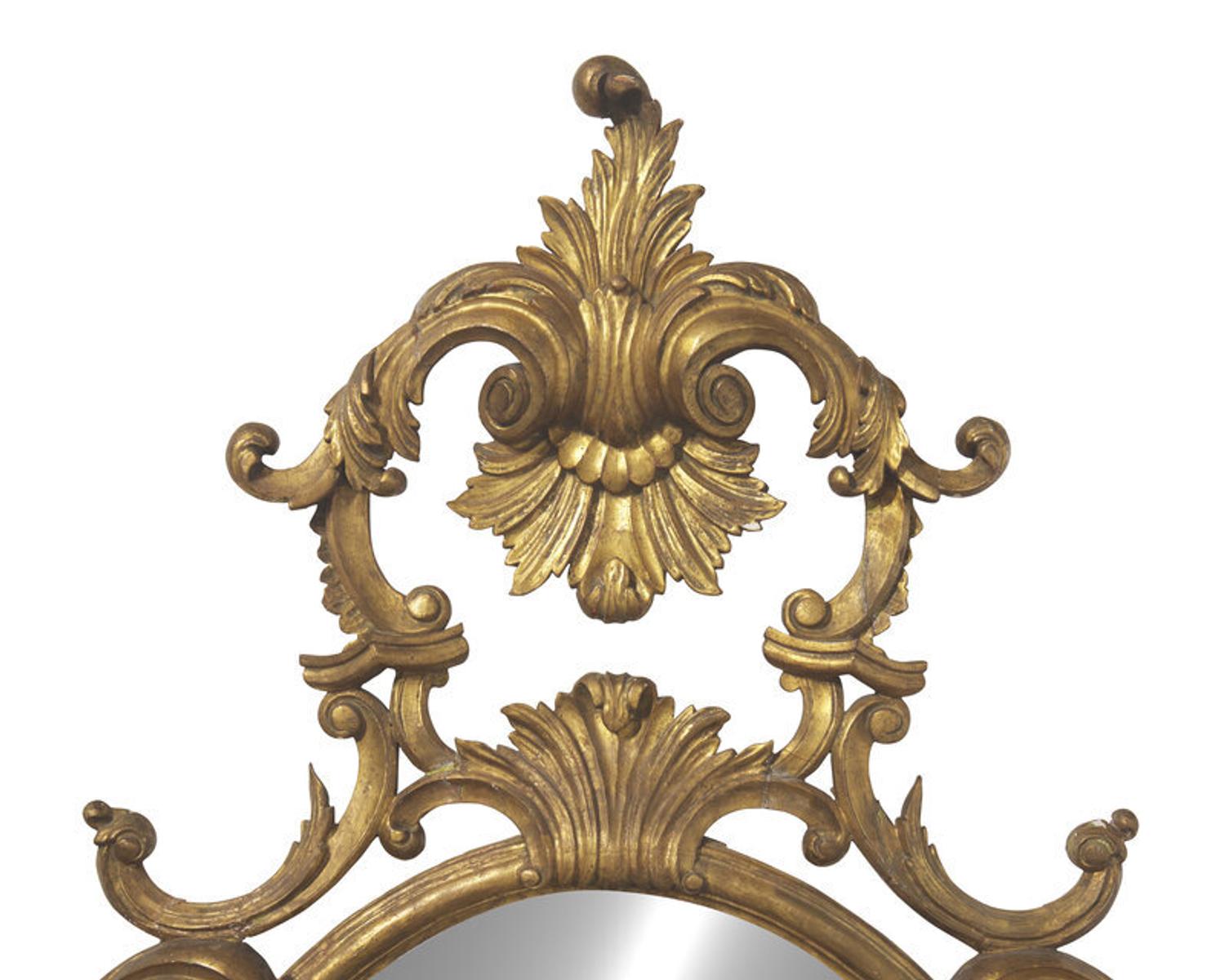 A Pair of George III Style Giltwood Mirrors