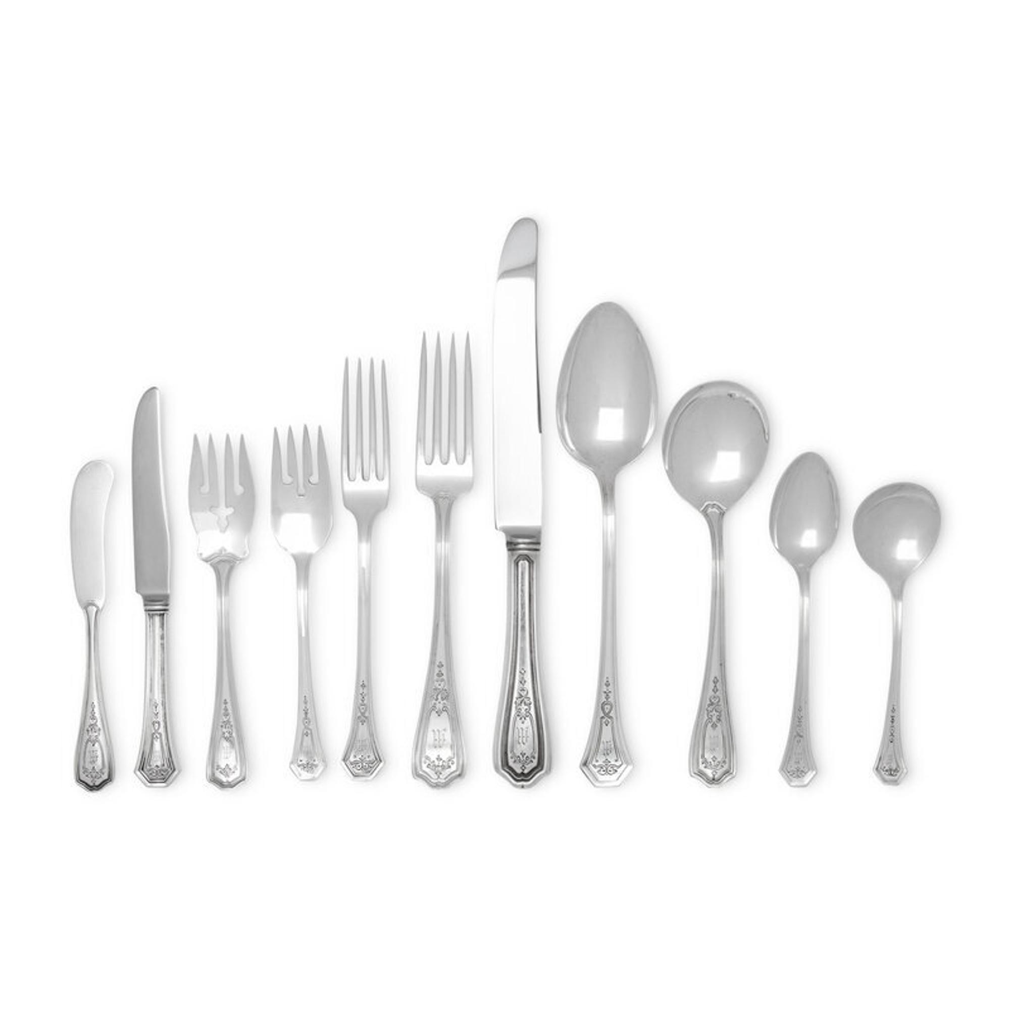 An American Silver Flatware Service