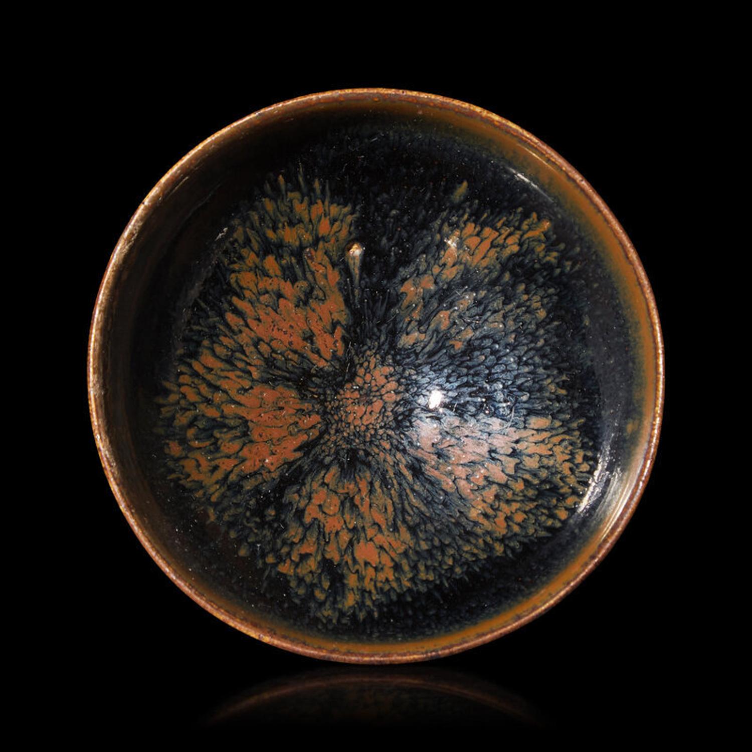 A Chinese Brown Glazed Tea Bowl, Jin Dynasty 金 山西懷仁窯油滴盞