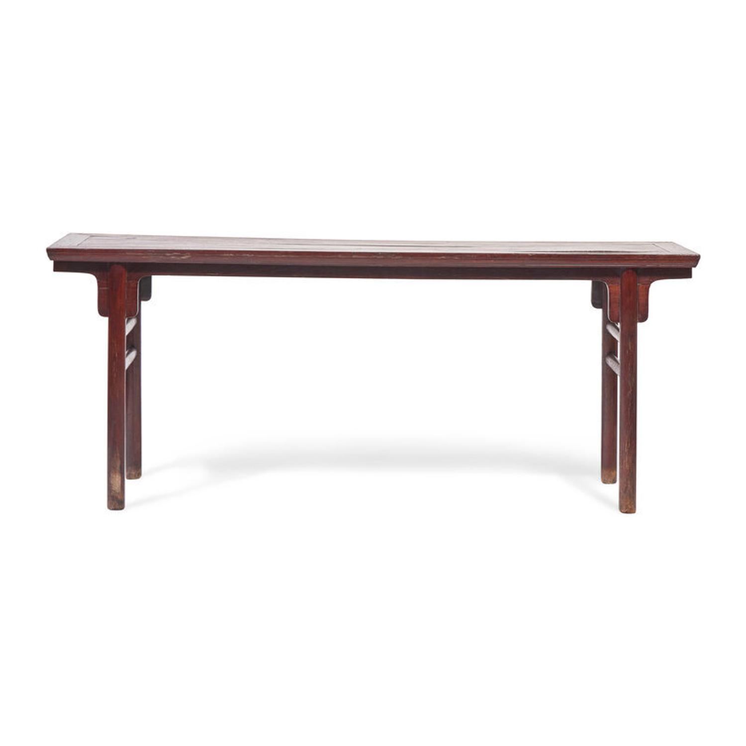 A Chinese Tielimu Recessed-Leg Altar Table, Pingtou'an, Qing Dynasty 清 鐵力木平頭案