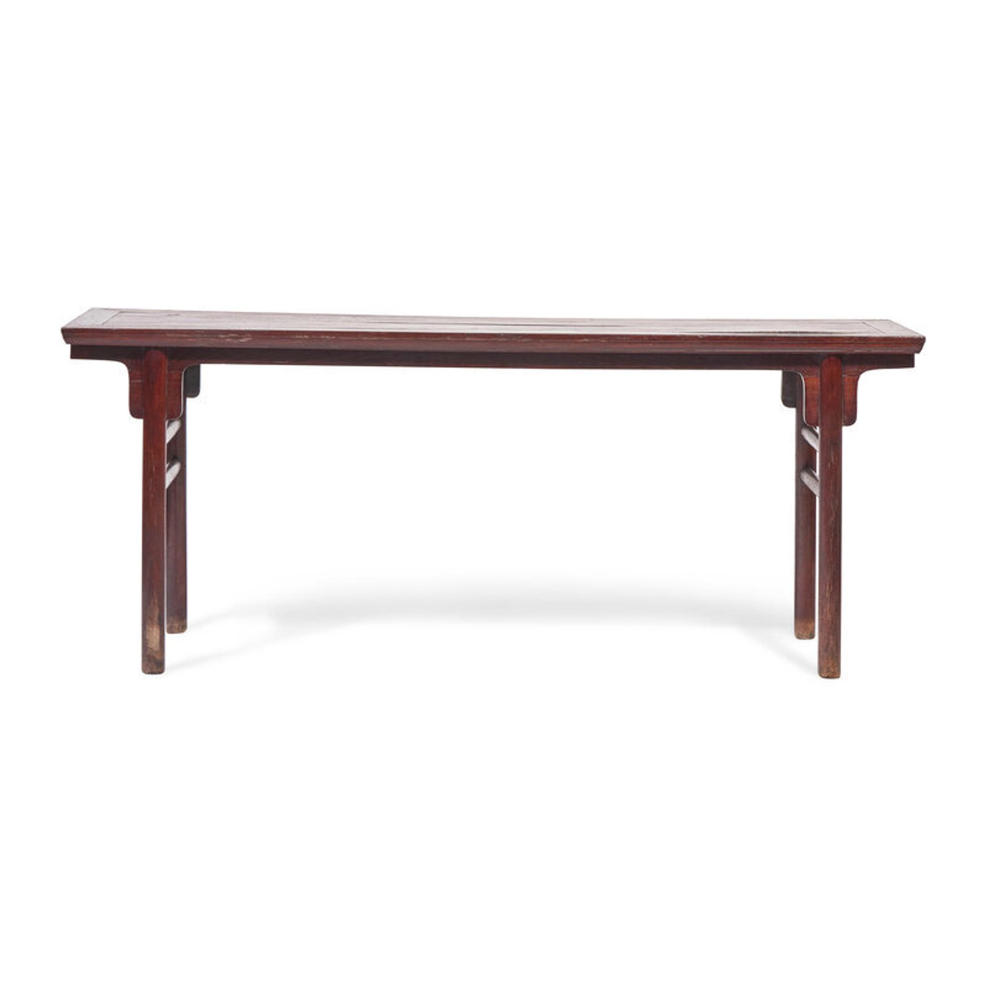A Chinese Tielimu Recessed-Leg Altar Table, Pingtou'an, Qing Dynasty 清 鐵力木平頭案
