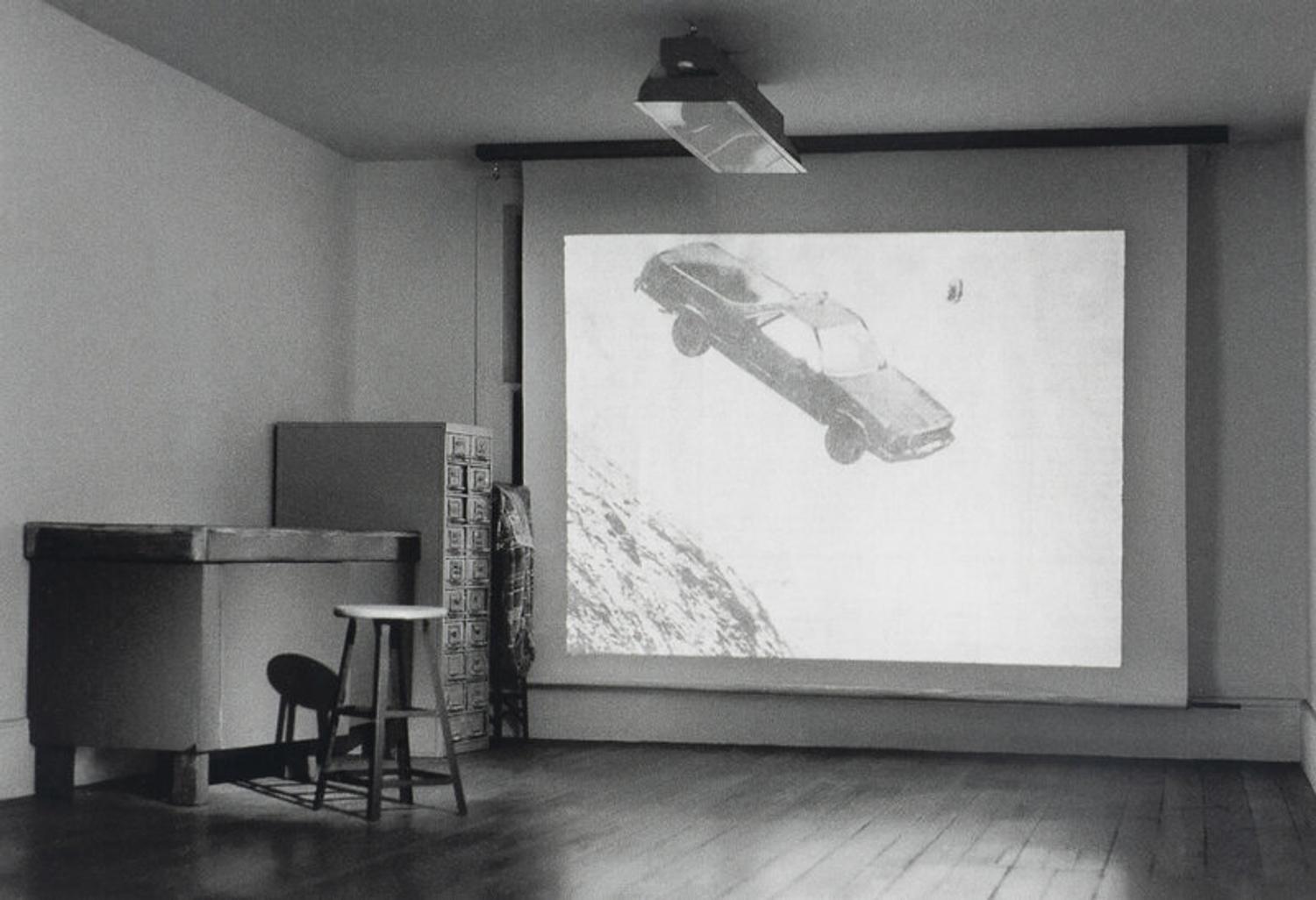 John Massey (Canadian, b. 1950) — Four works from Studio Projections, 1979 (Number 17, Car Crash; Number 22, Beauty Treatment; Number A1, Village ; and Number A3, Dust Storm); printed 2013