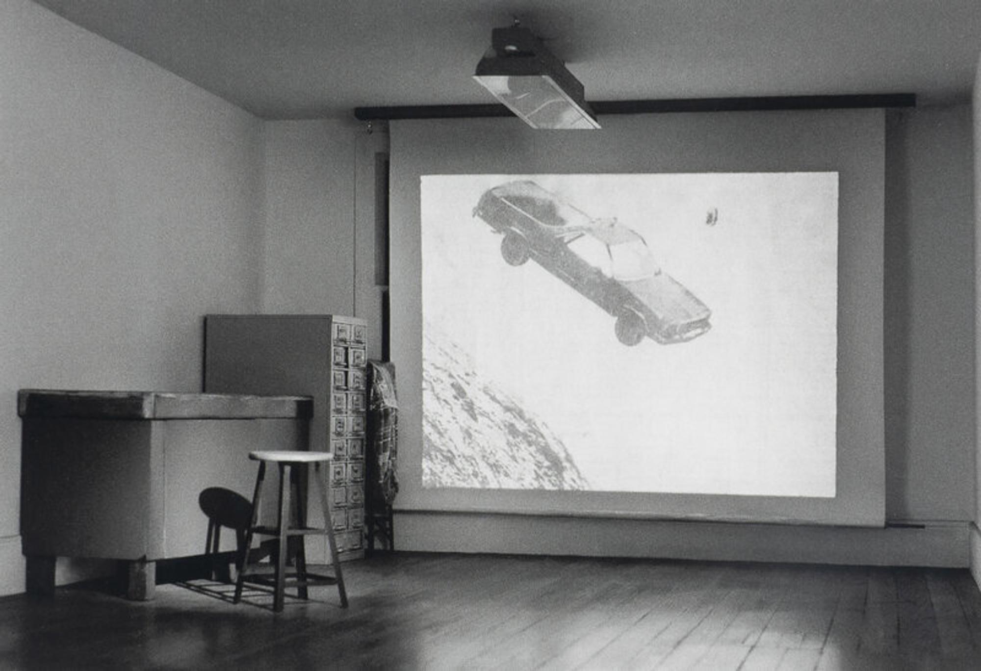 John Massey (Canadian, b. 1950) — Four works from Studio Projections, 1979 (Number 17, Car Crash; Number 22, Beauty Treatment; Number A1, Village ; and Number A3, Dust Storm); printed 2013