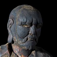 A Japanese Wood Figure of a Rakan, Edo Period