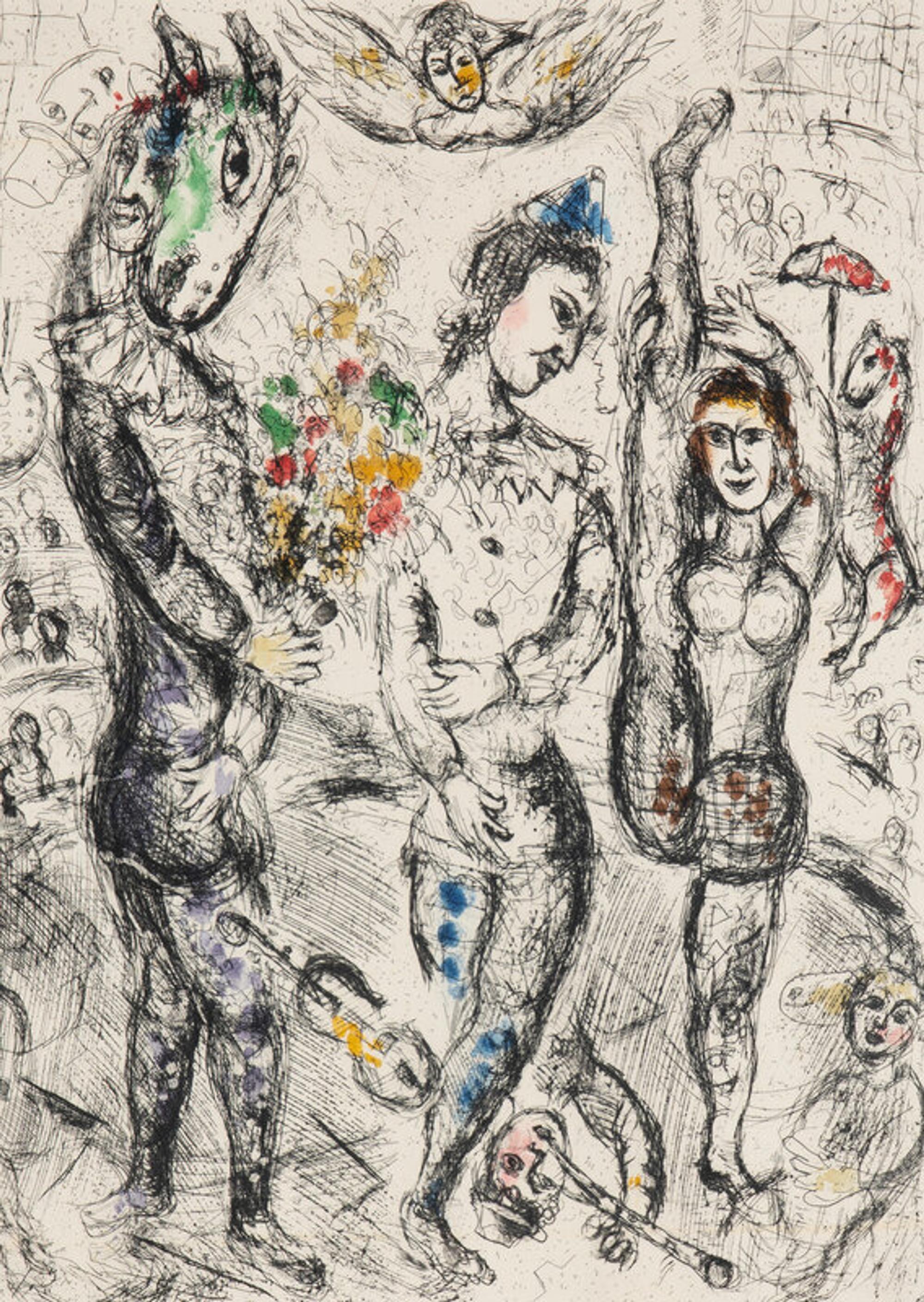 Marc Chagall (Belarusian/French, 1887–1985) — Le Pierrot , 1968