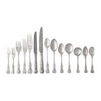 An Assembled English Silver Flatware Service