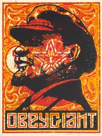 Shepard Fairey (American, b. 1970) — Lenin Stamp, 2000
