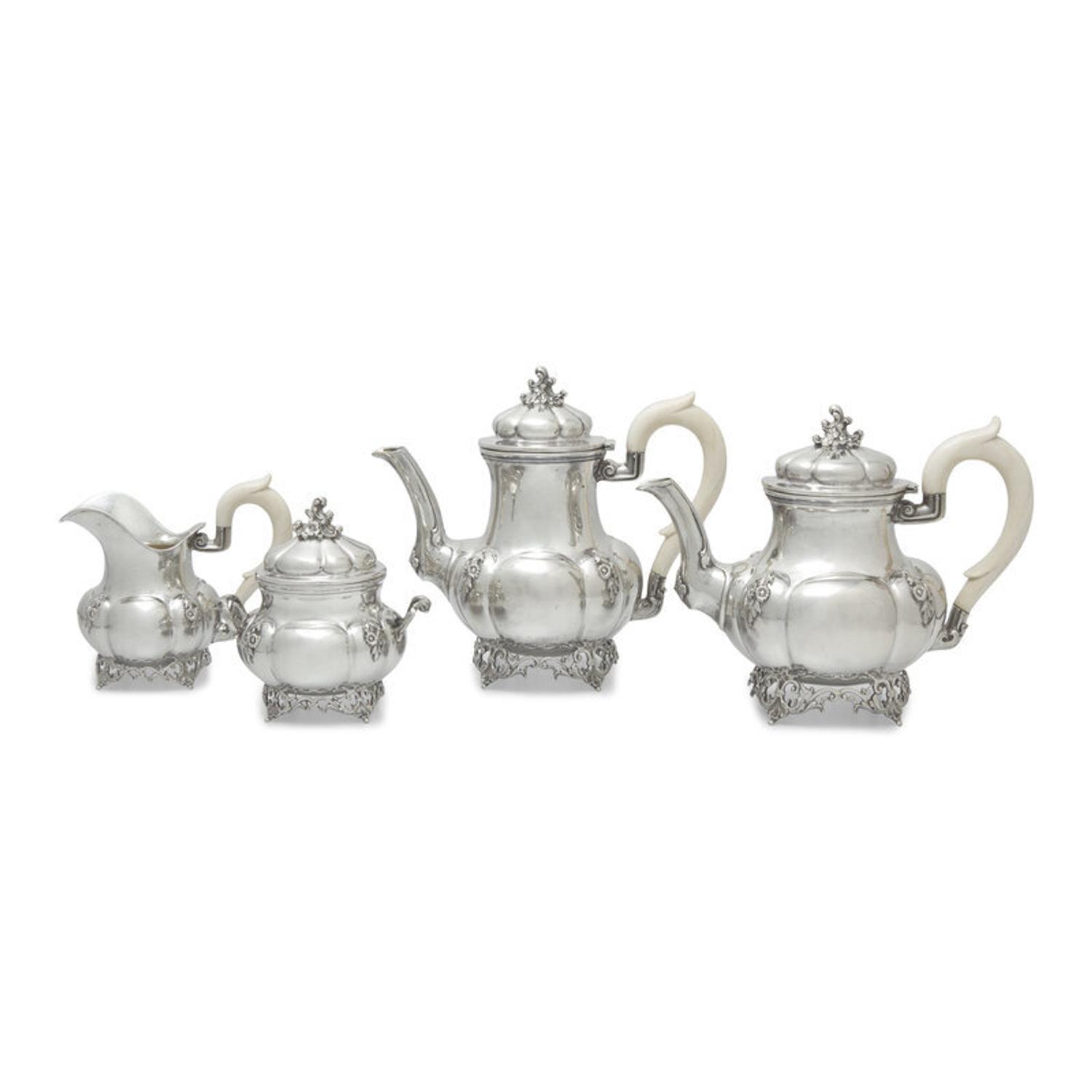 An Italian Silver Five-Piece Tea and Coffee Service