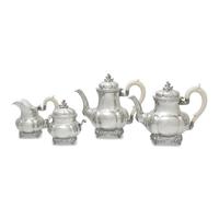 An Italian Silver Five-Piece Tea and Coffee Service