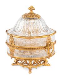 A Baccarat Gilt Bronze Mounted and Cut Glass Cave à Liqueur