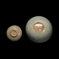 A Korean Sangam Celadon Bowl and A Small Buncheong Dish, 13th-16th Century