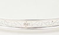 An American Silver Mounted Cut Glass Tray