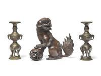 Three Japanese Bronze Articles, 19th/20th Century 近代 日本銅器三件