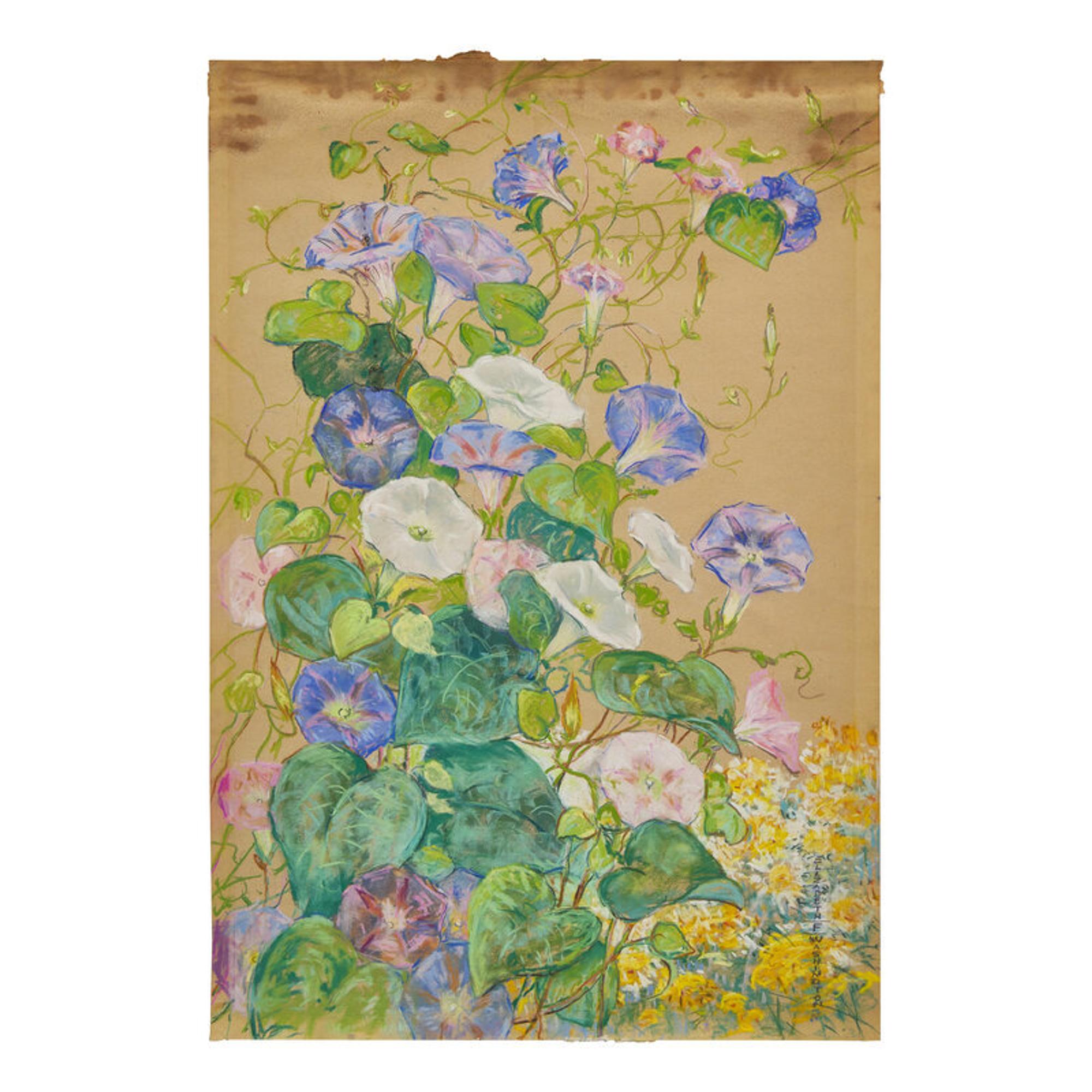 Elizabeth Fisher Washington (American, 1871-1953) — Morning Glories; A Pair