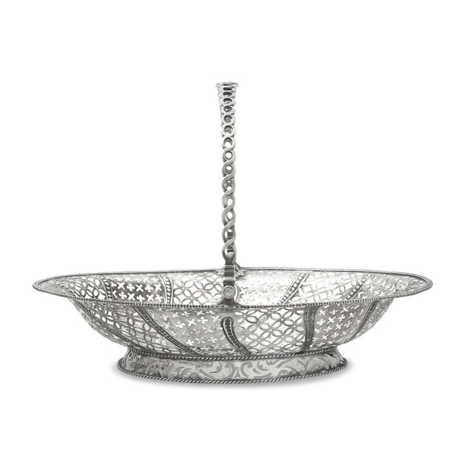 A George III Pierced and Engraved Silver Cake Basket