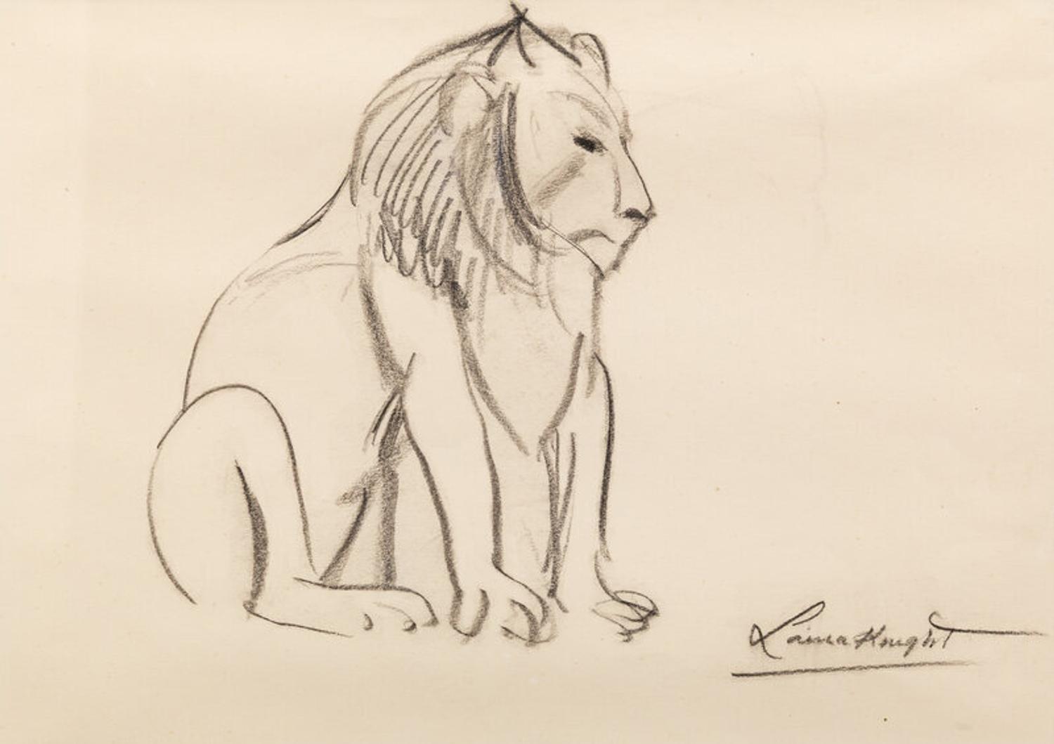 Dame Laura Knight (British, 1877-1970) — Seated Lion