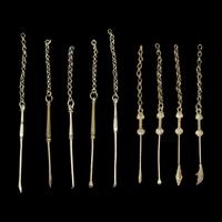 A Large Group of 31 Chinese Silver Tools, Qing Dynasty and Earlier 清及更早 銀事件兒一組