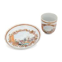 A Group of Six Chinese Export Porcelain Table Articles, Late 19th-Early 20th Century 近代 外銷徽章瓷一組劉建