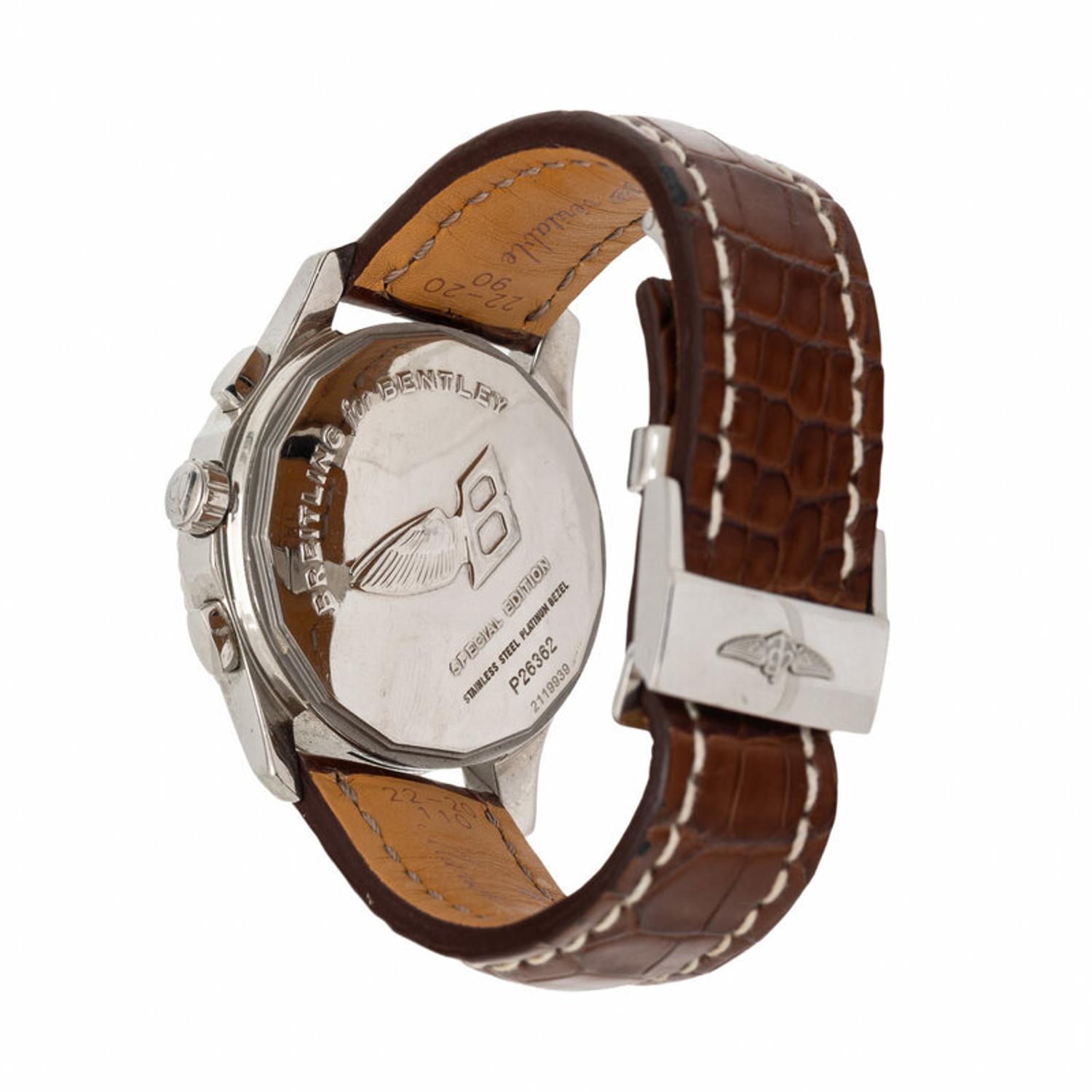 Breitling for Bentley, Ref. P26362, Stainless Steel and Platinum 'Mark VI' Chronograph Date Watch
