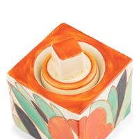A Group of Nine Clarice Cliff Gardenia Ceramic Table Articles