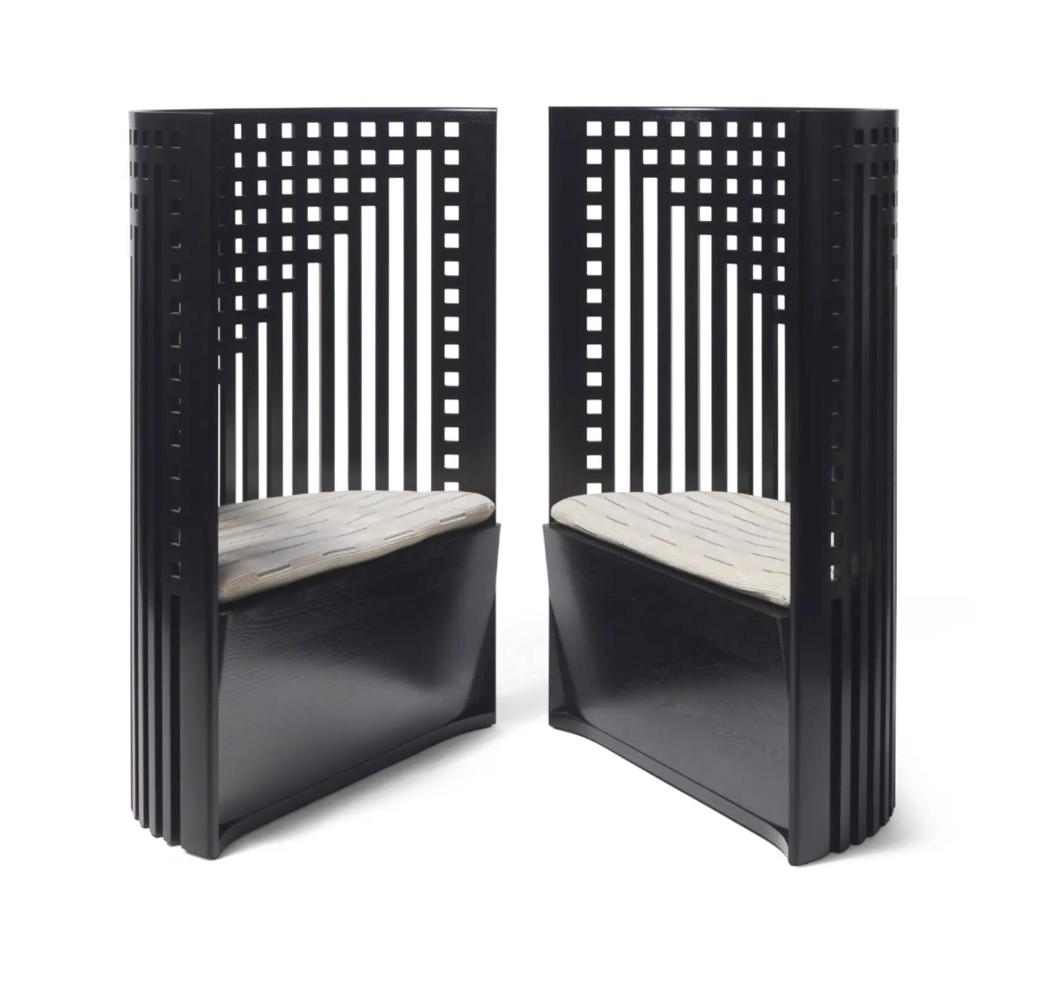 Charles Rennie Mackintosh (Scottish, 1868–1928) A pair of Willow Chairs for Cassina