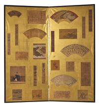 A Japanese Two-Fold Floor Screen, 18th-19th Century
