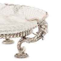 A Baccarat Silvered Bronze Mounted Molded Glass Centerpiece Bowl