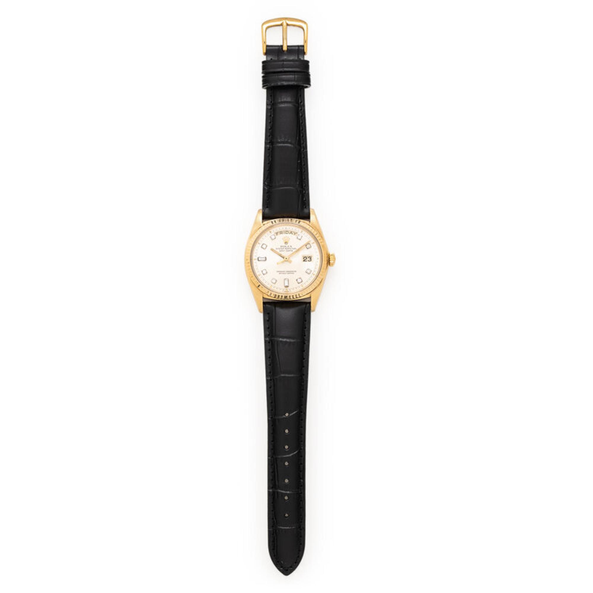 Rolex, Ref. 1803, 18K Yellow Gold 'Day-Date' with Factory Diamond Dial