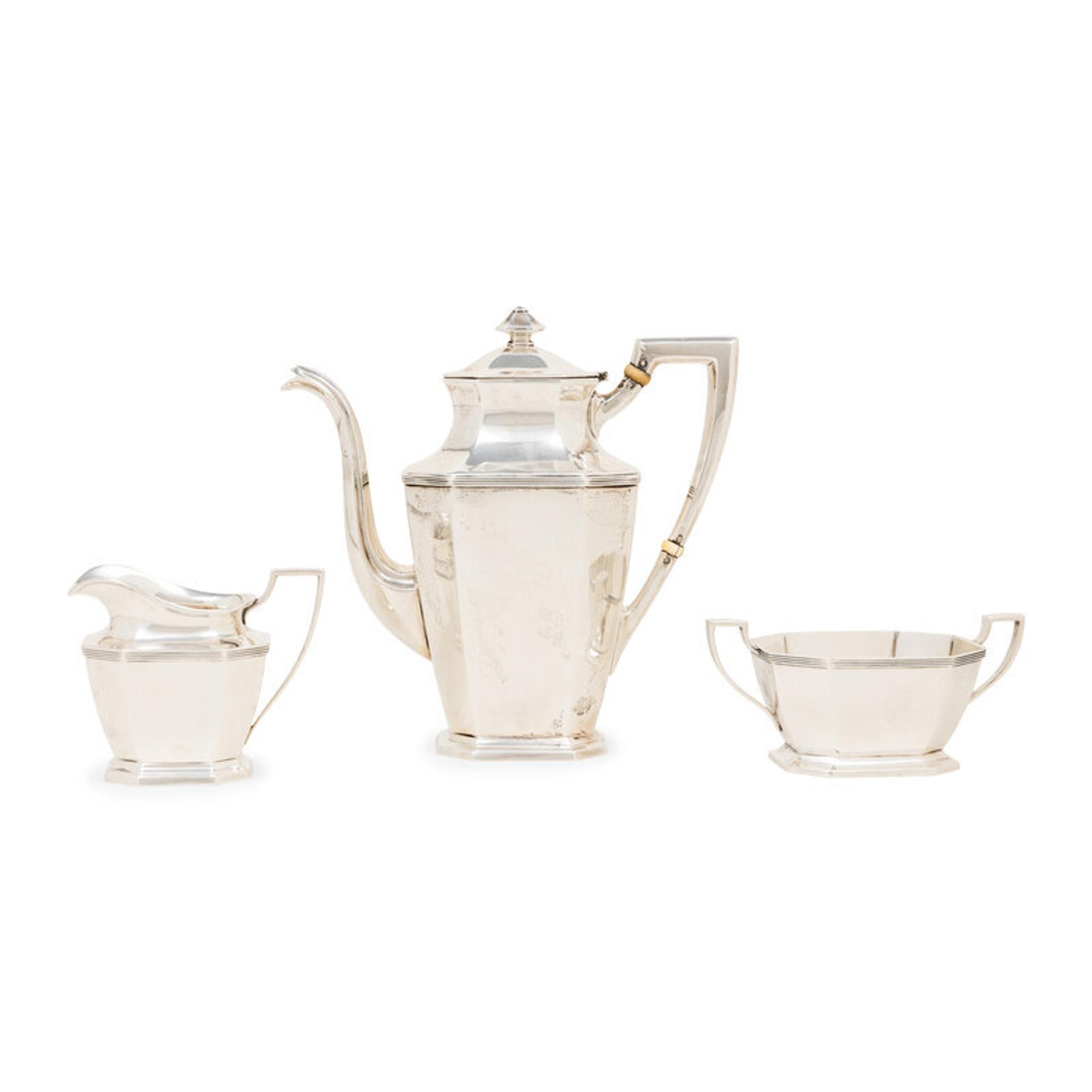 An American Silver Three-Piece Coffee Service