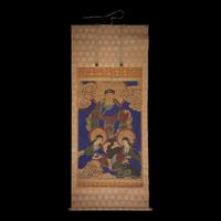 A Korean Buddhist Triad Scroll Painting, Joseon Dynasty 朝鮮佛畫