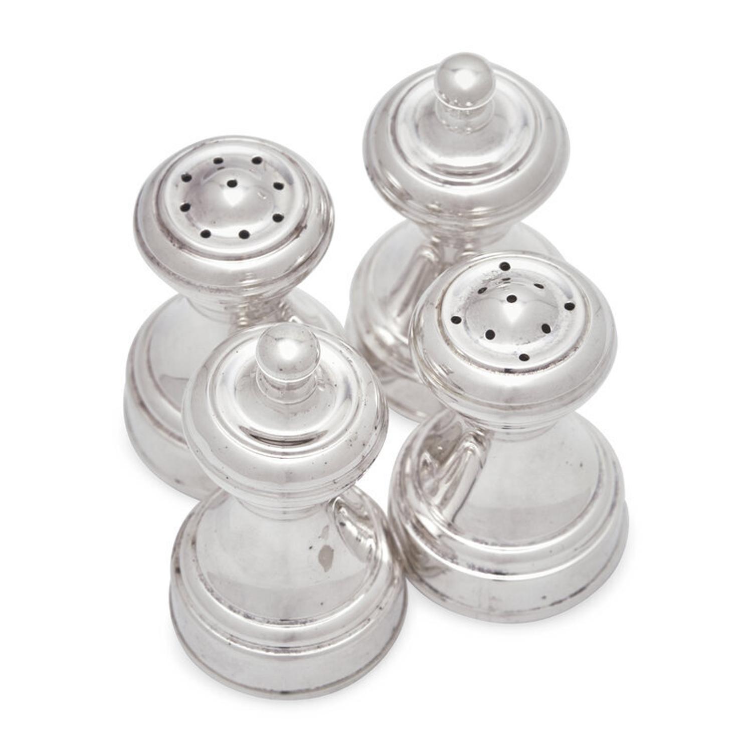 Two Tiffany and Co. Silver Salt and Pepper Sets