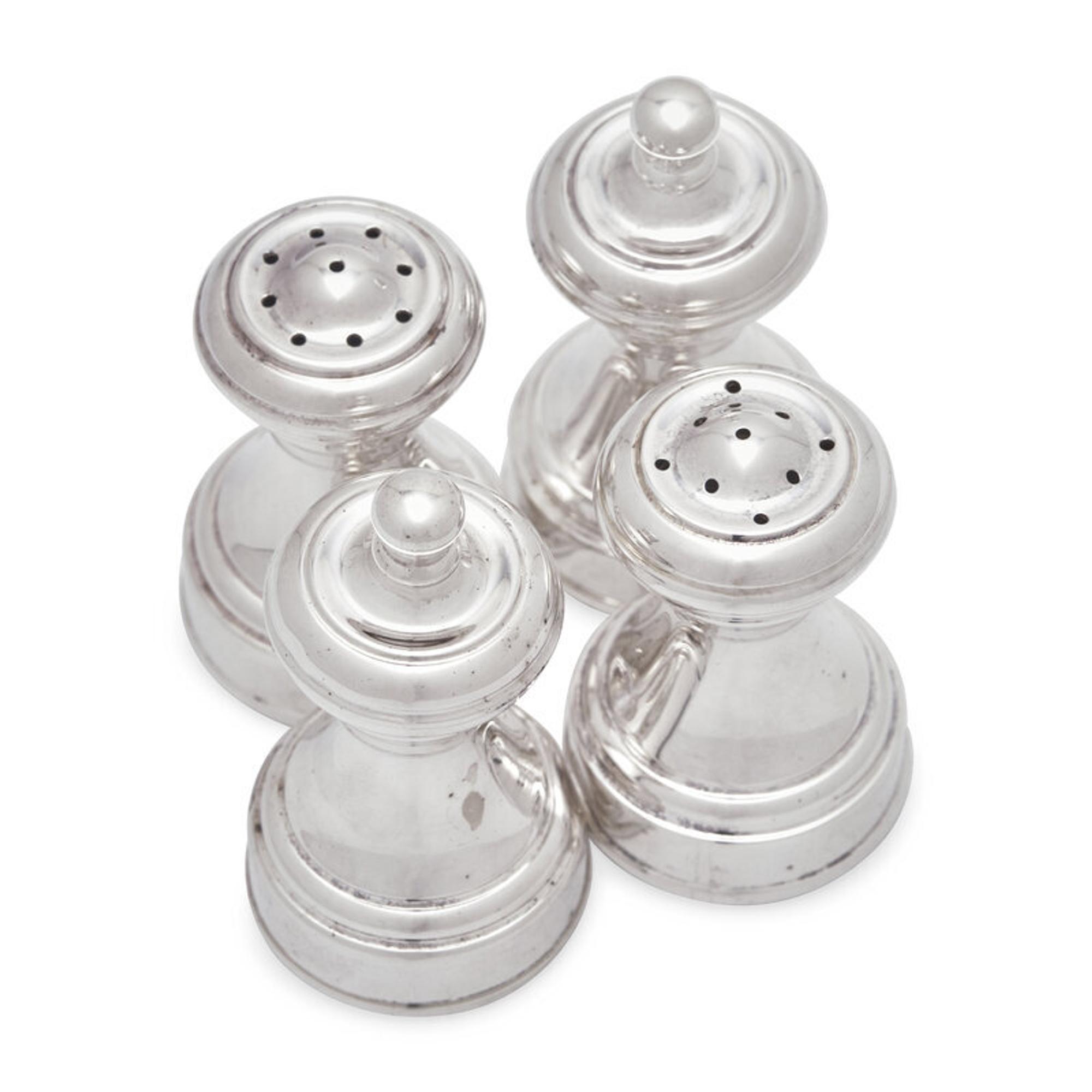 Two Tiffany and Co. Silver Salt and Pepper Sets
