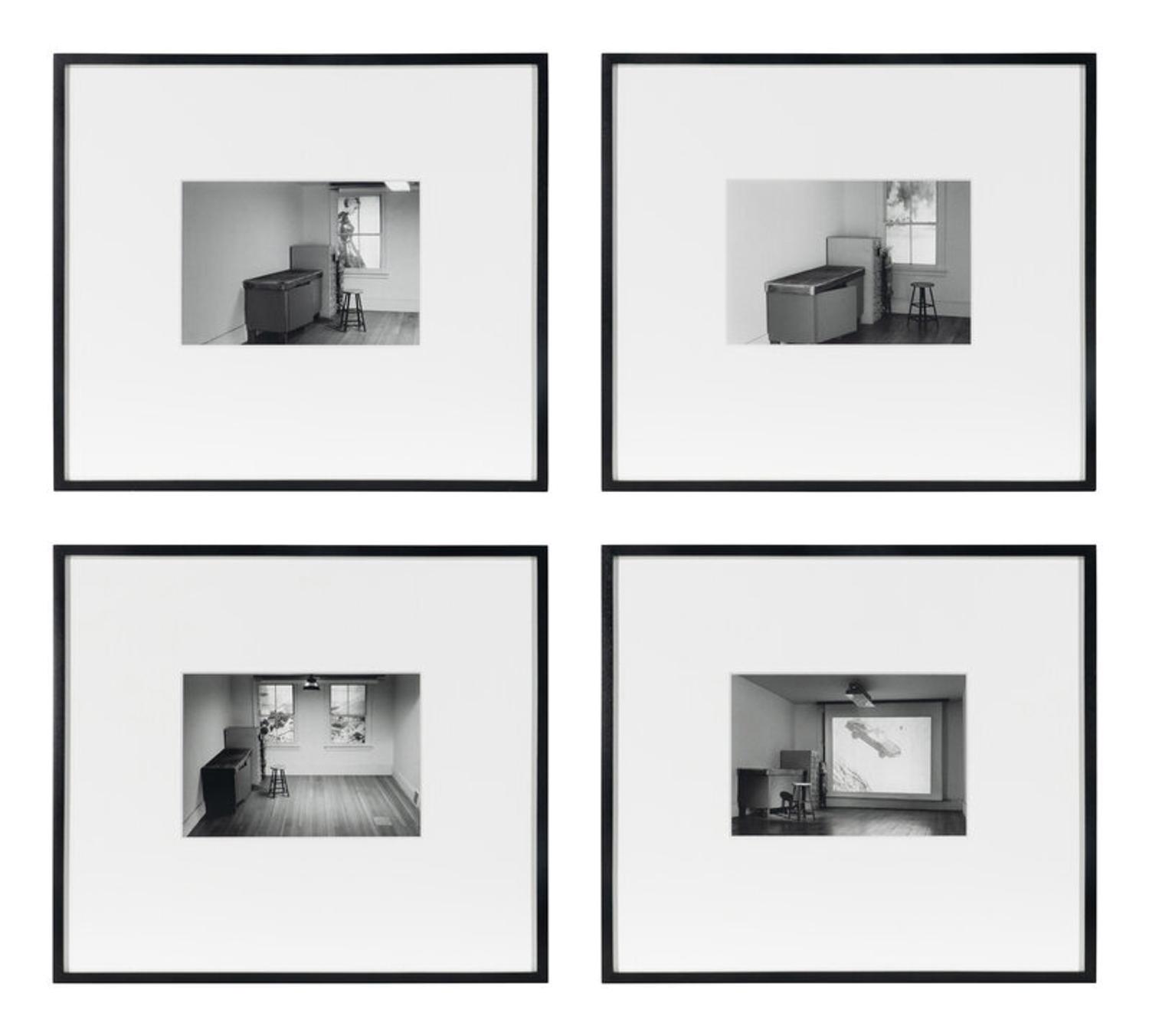 John Massey (Canadian, b. 1950) — Four works from Studio Projections, 1979 (Number 17, Car Crash; Number 22, Beauty Treatment; Number A1, Village ; and Number A3, Dust Storm); printed 2013