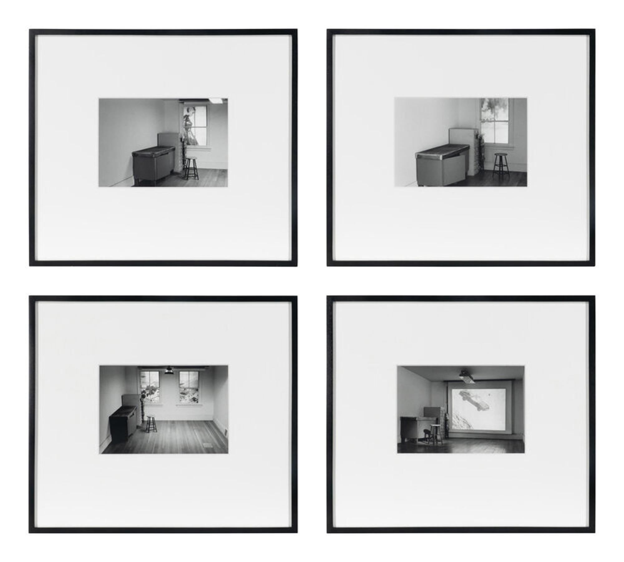 John Massey (Canadian, b. 1950) — Four works from Studio Projections, 1979 (Number 17, Car Crash; Number 22, Beauty Treatment; Number A1, Village ; and Number A3, Dust Storm); printed 2013