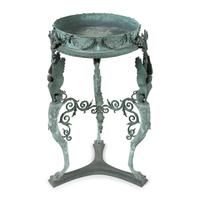 An Italian Green Patinated Bronze Tripod Athénienne