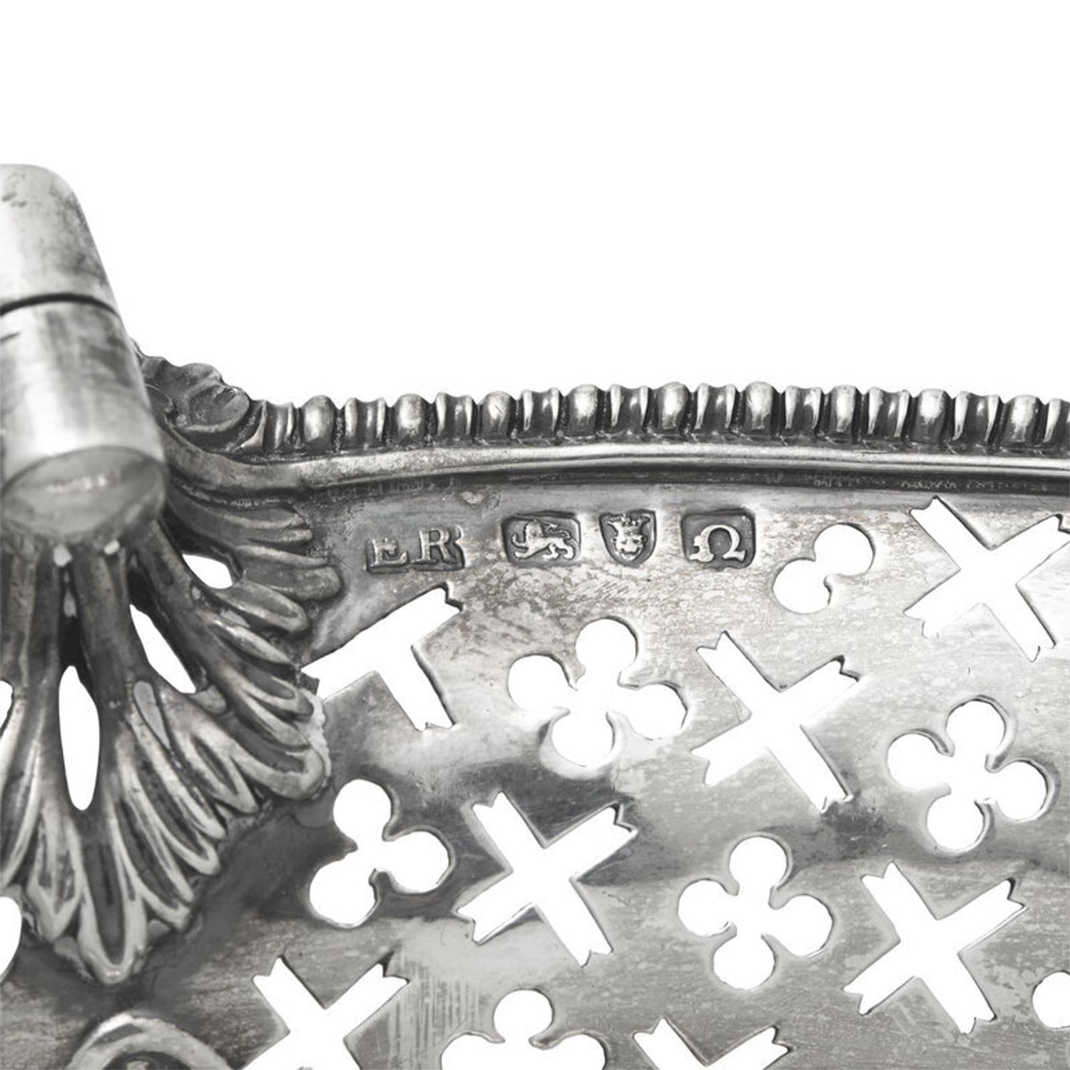 A George III Pierced and Engraved Silver Cake Basket