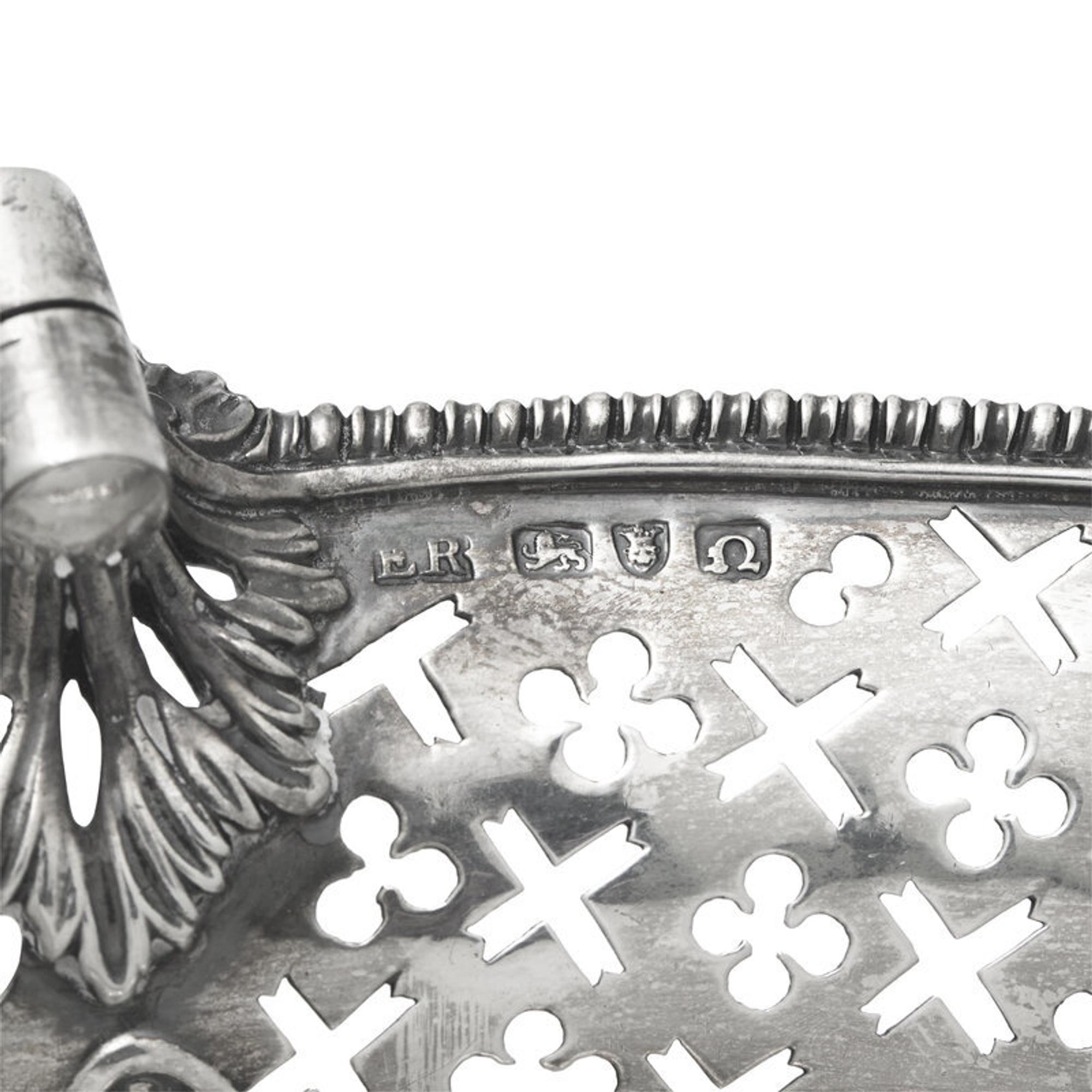 A George III Pierced and Engraved Silver Cake Basket