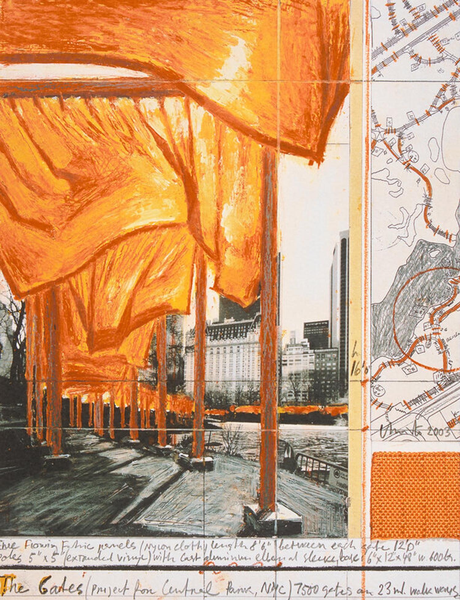 Christo (Bulgarian, 1935-2020) — The Gates XX, Project for Central Park, New York, 2003