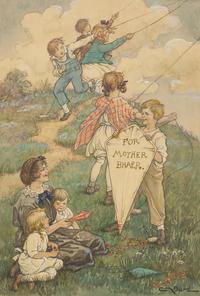 Clara Miller Burd (American, 1873-1933) — Little Men, Demi Appeared with a Huge Kite, on Which was Printed 'For Mother Bhaer,' 1928