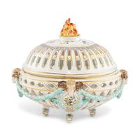 A Meissen Porcelain Covered Potpourri Dish