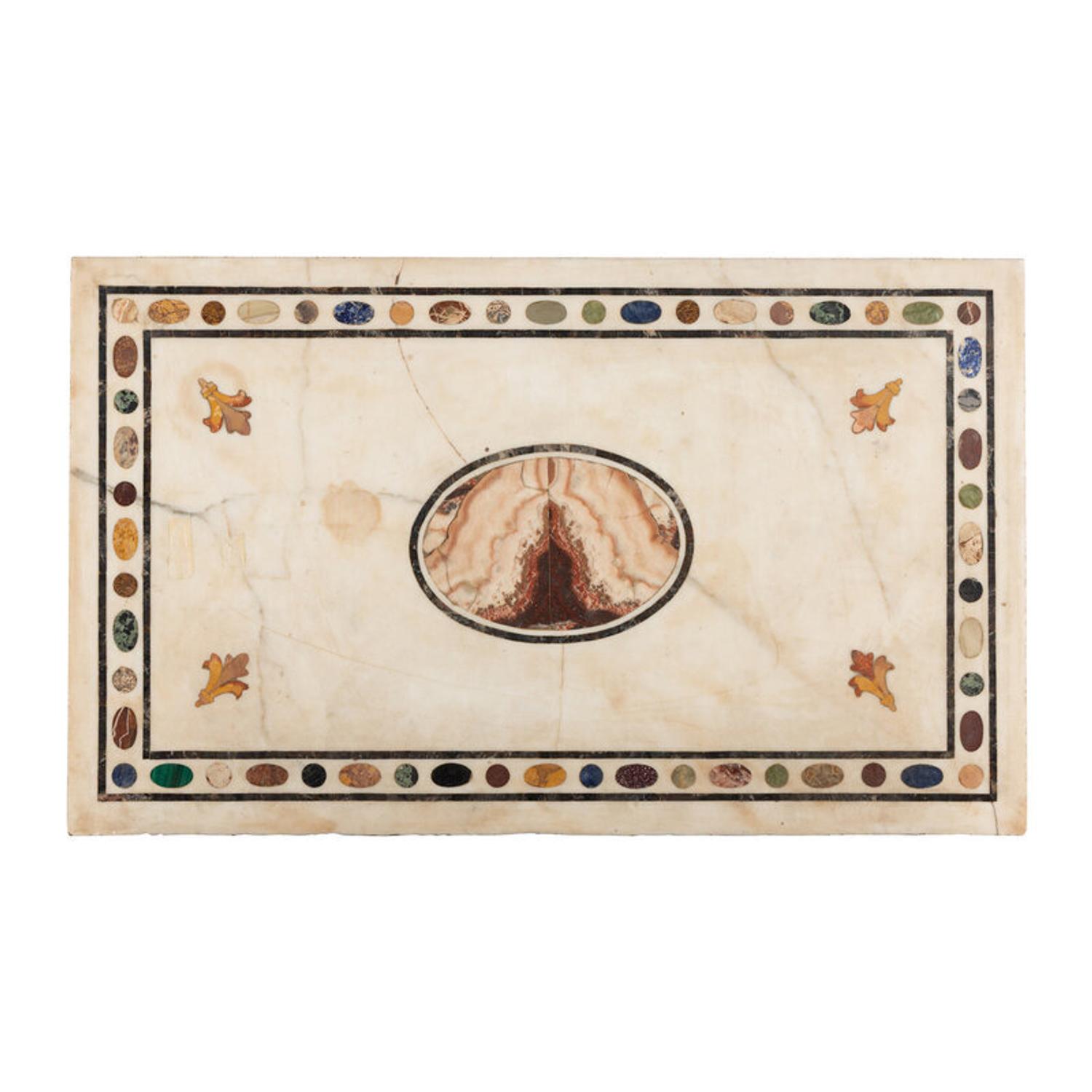 An Italian Specimen Marble Table Top