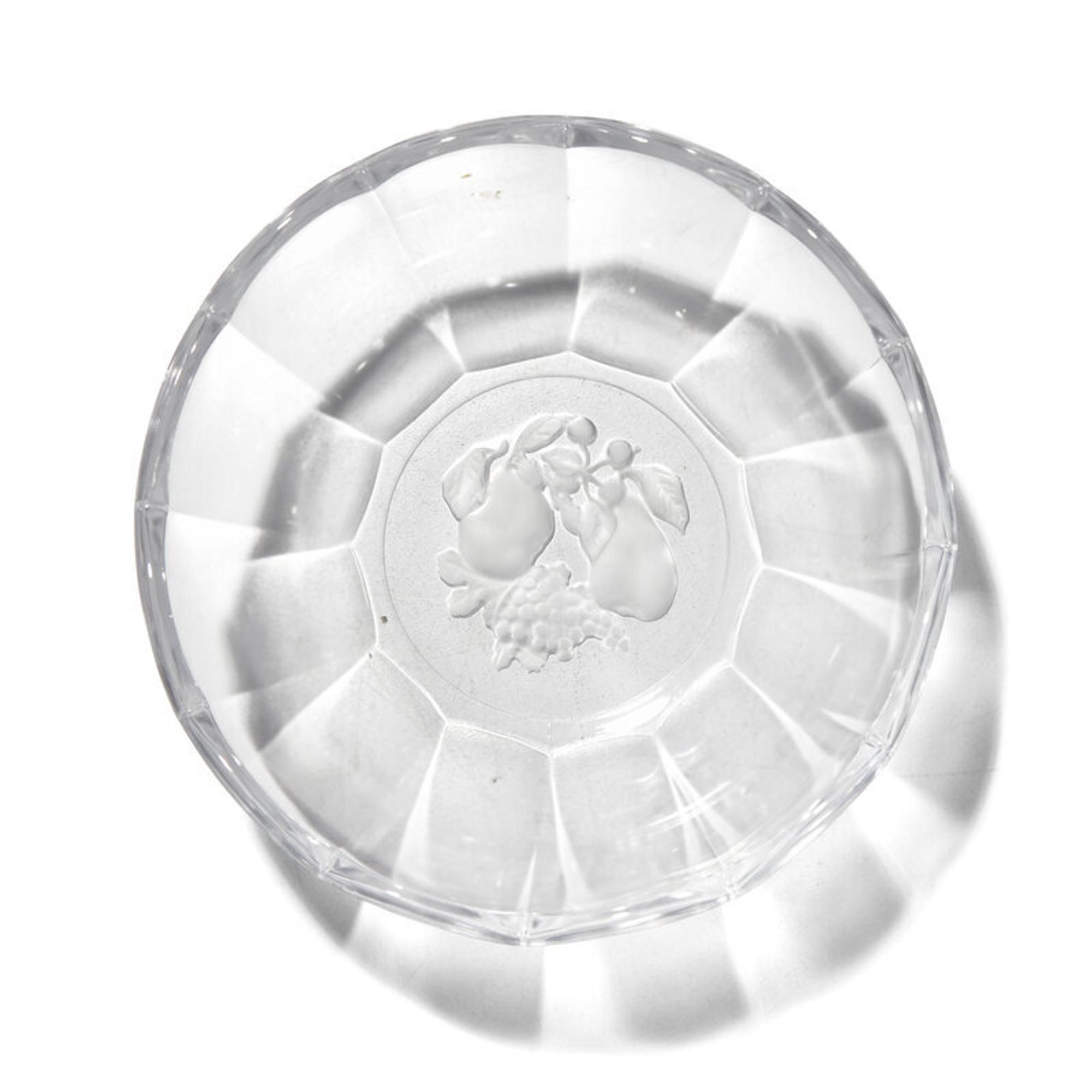 A Val Saint Lambert Cut and Etched Glass Dessert Service