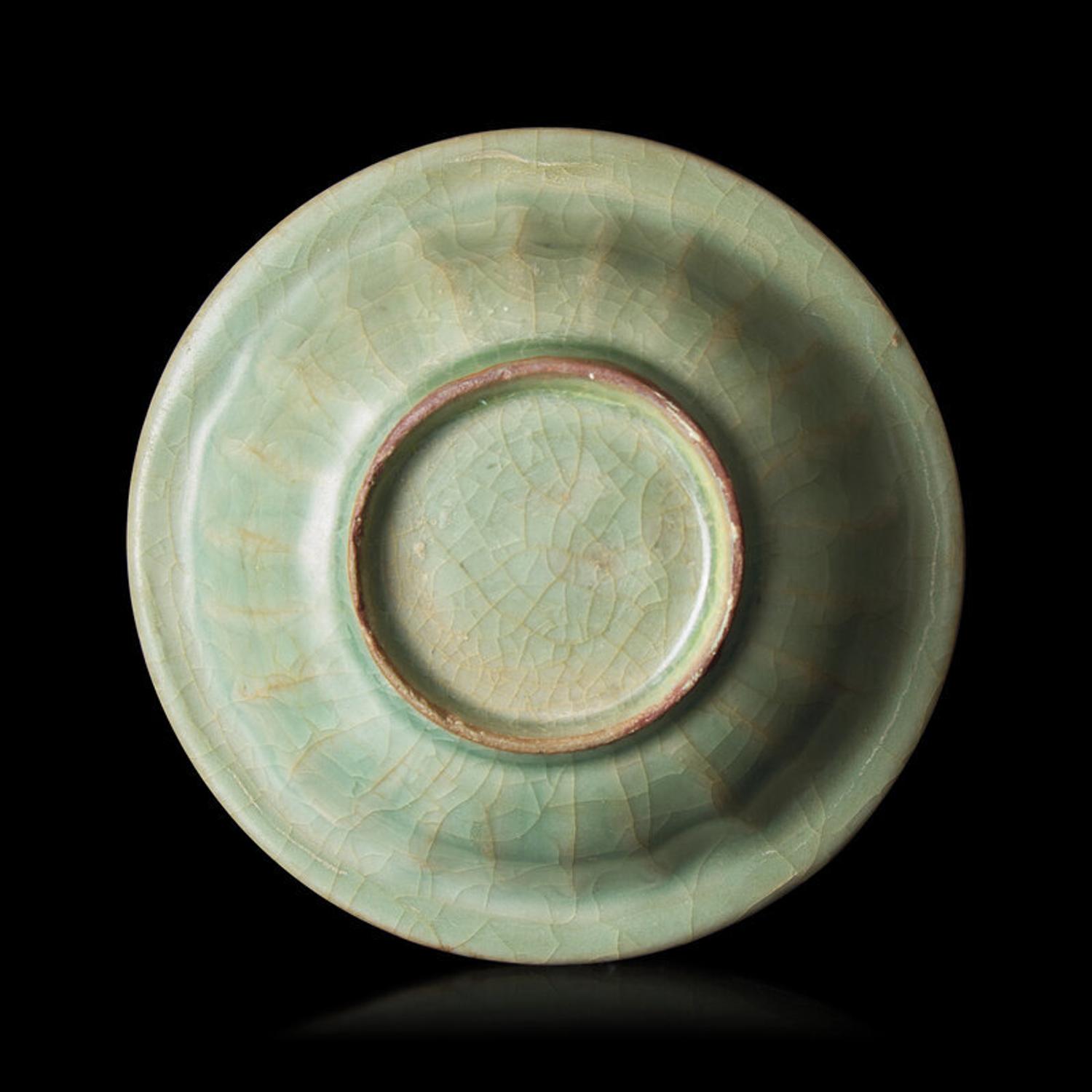 A Chinese Longquan Celadon 'Twin-Fish' Bowl, Southern Song Dynasty 南宋 龍泉雙魚洗