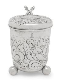 A Continental Silver Peg Tankard
