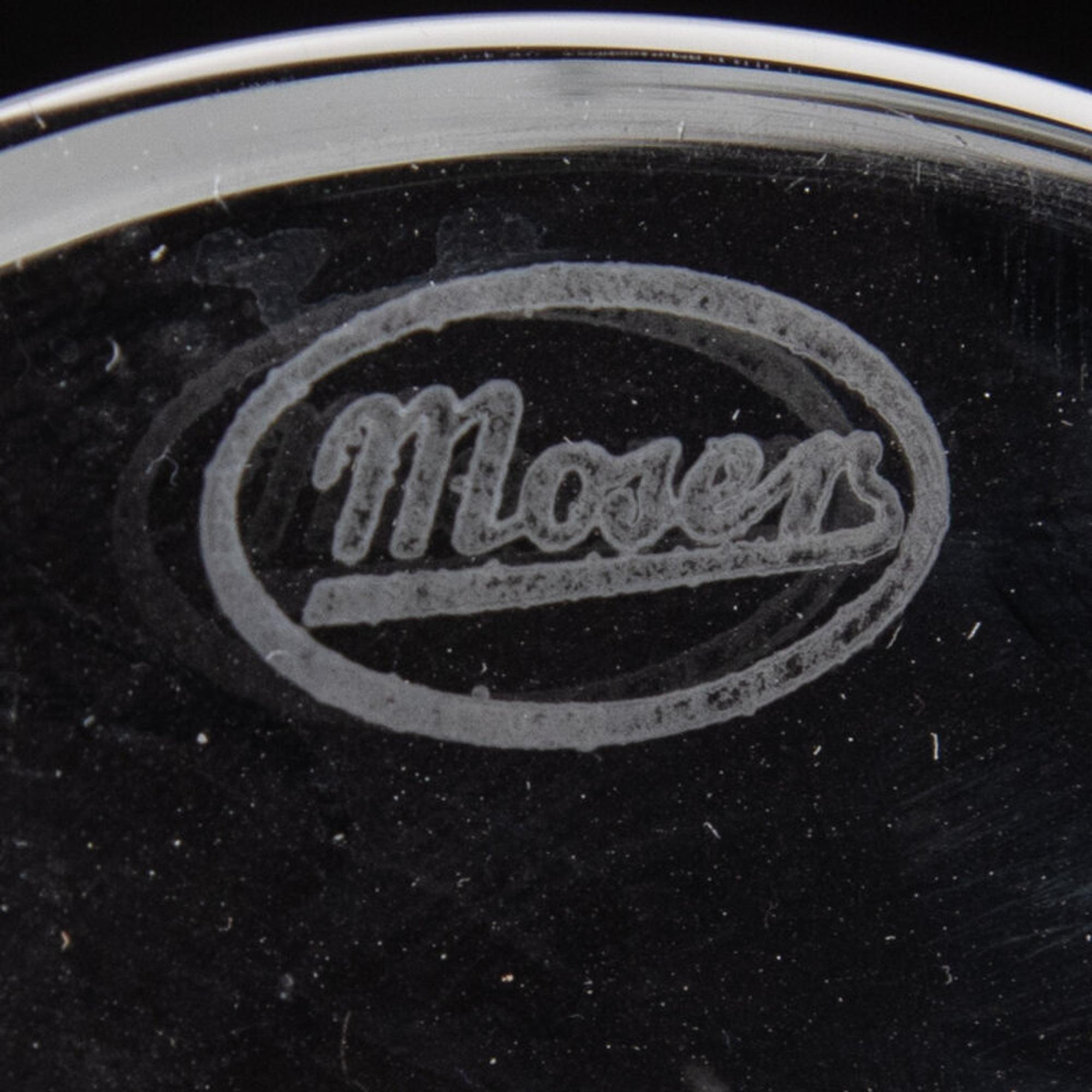 A Moser Gilt Decorated Cut-Glass Stemware Service